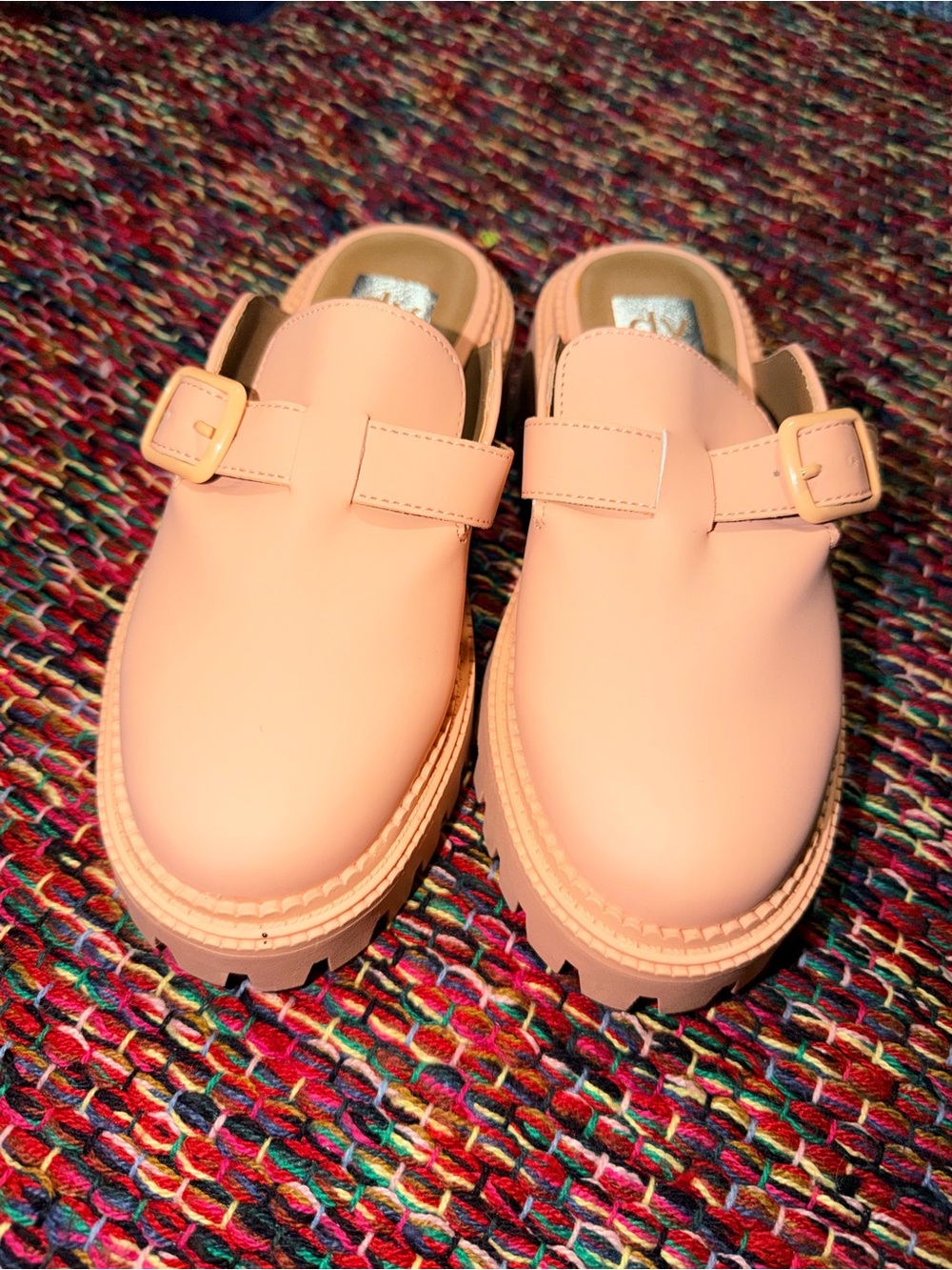 Kids Pink/Nude Clog Mules